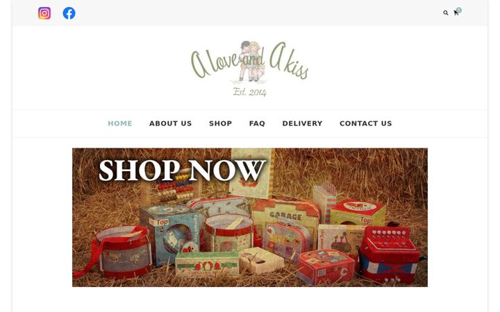 Screenshot ta' aloveandakiss.co.uk