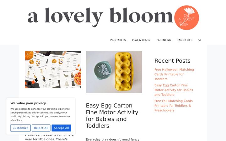 Screenshot of alovelybloom.com