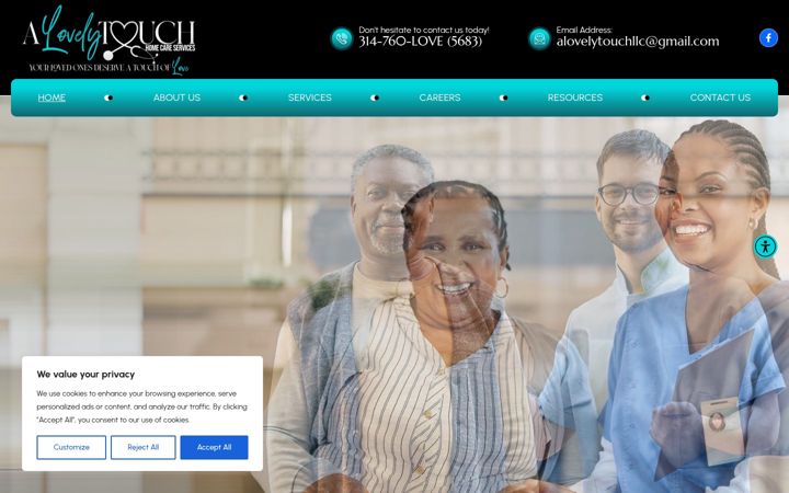 Screenshot of alovelytouchllc.com