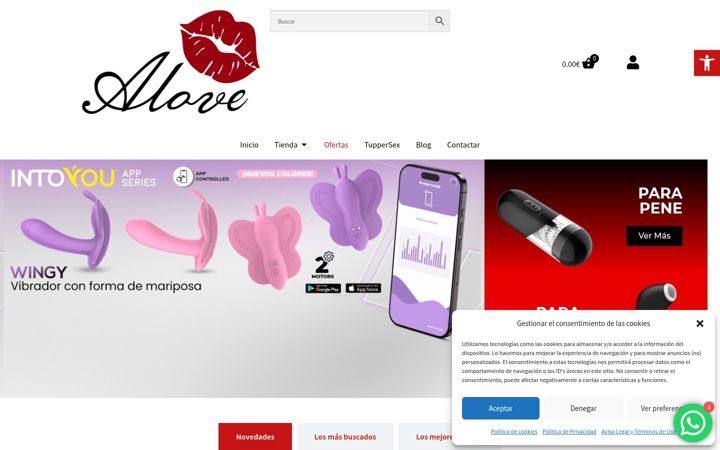 Skærmbillede af alovesex.com