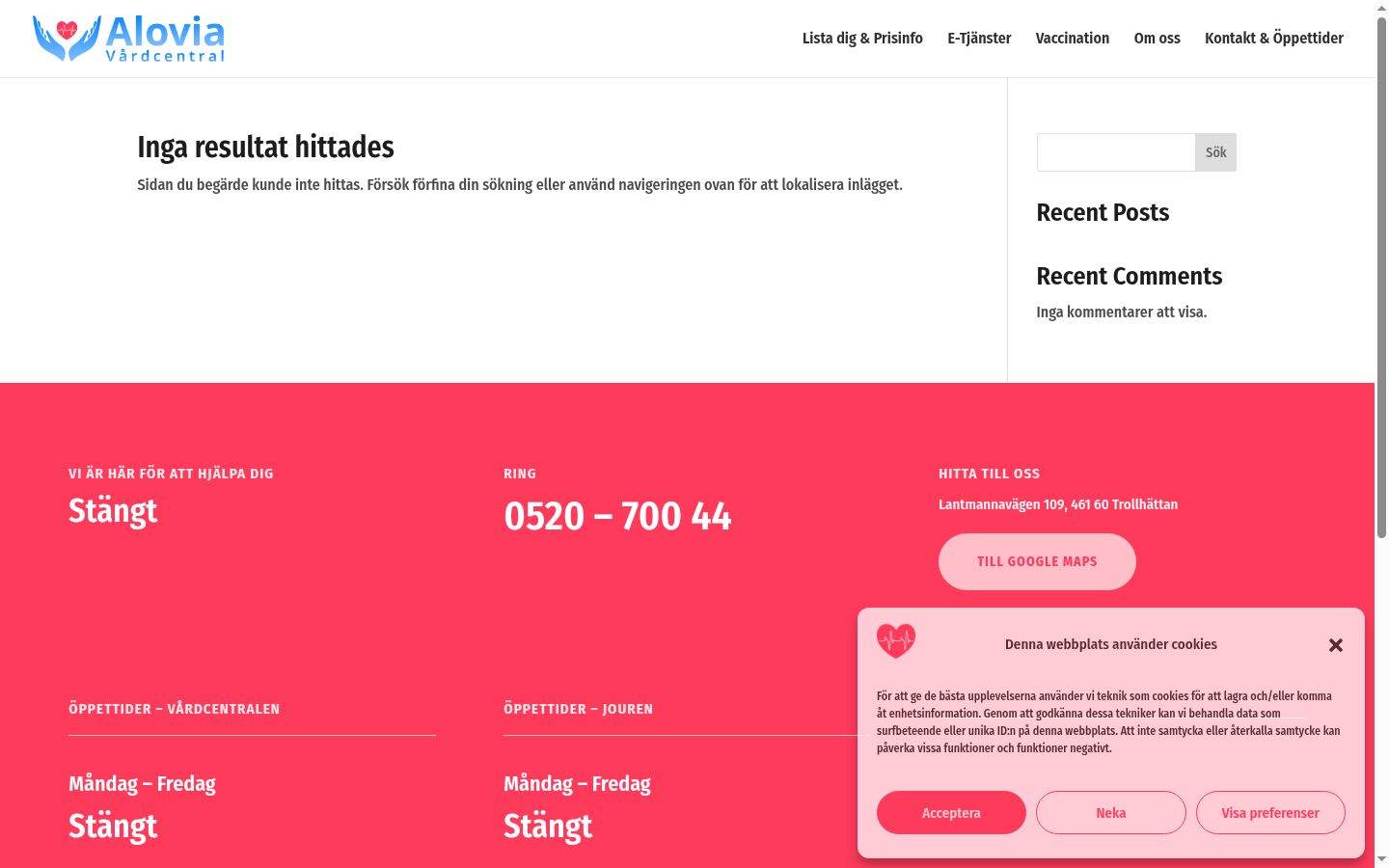 Screenshot tal-banner tal-kunsens muri qabel kwalunkwe interazzjoni