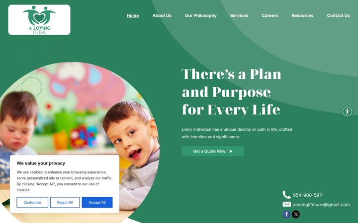 Skærmbillede af alovinglifecarellc.com