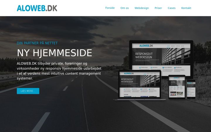 Screenshot of aloweb.dk