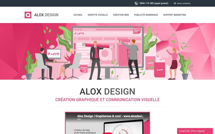 Screenshot of aloxdesign.com
