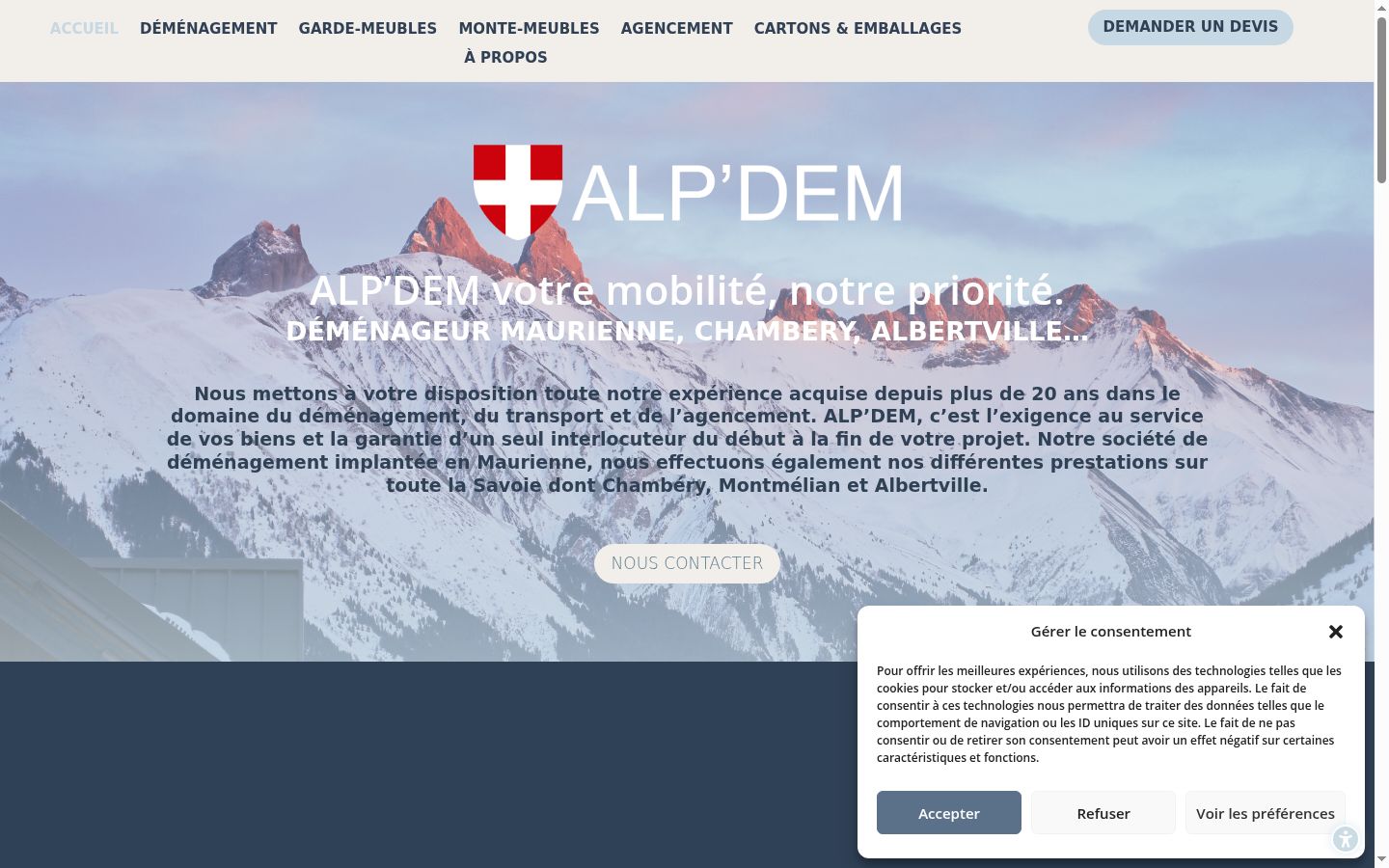 Screenshot tal-banner tal-kunsens muri qabel kwalunkwe interazzjoni