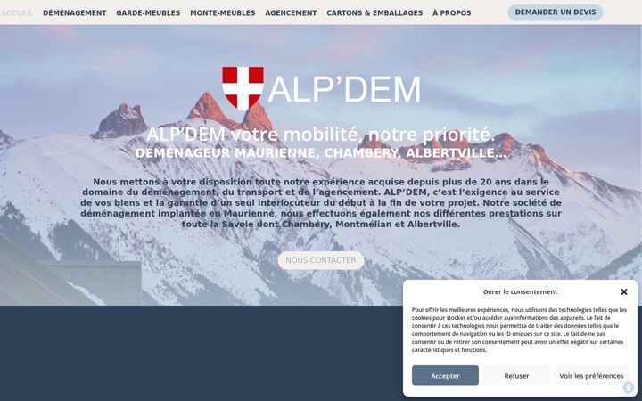 Screenshot of alp-dem.fr