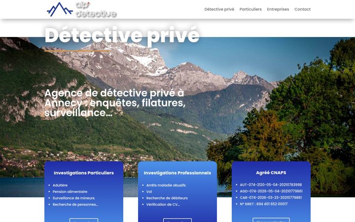 Screenshot of alp-detective.fr