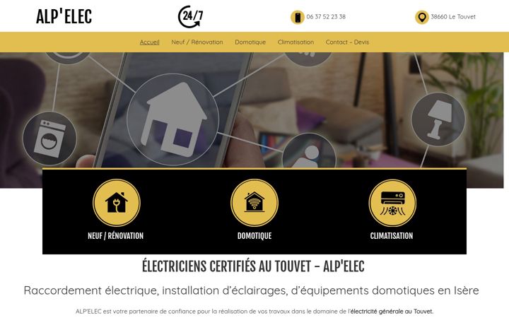 Screenshot of alp-elec-isere.fr
