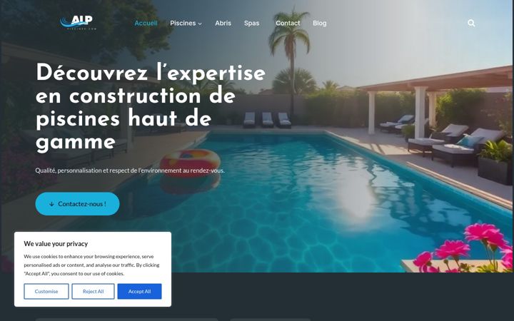 Screenshot of alp-piscines.com