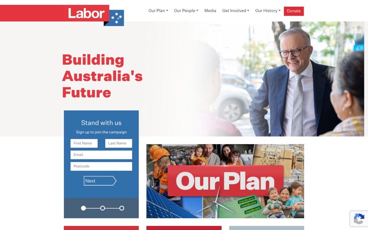 Screenshot of alp.org.au