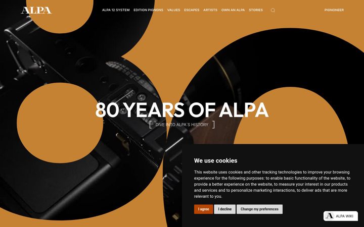 Screenshot of alpa.swiss