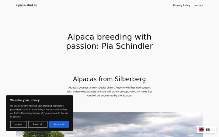Screenshot of alpaca-stud.eu