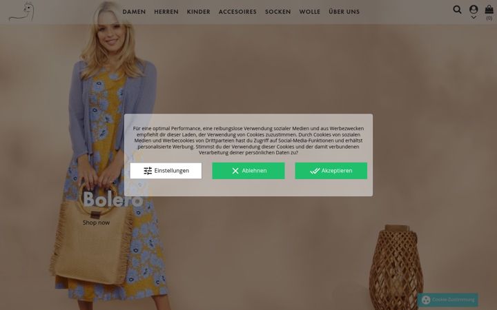 Screenshot of alpaca-wolle.com