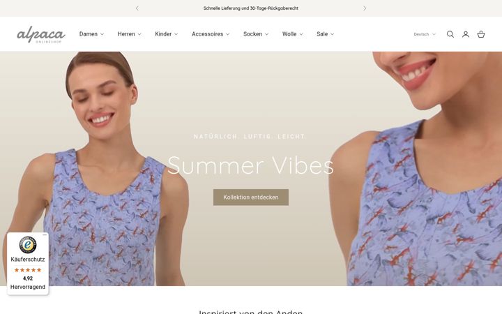 Screenshot of alpaca.ch