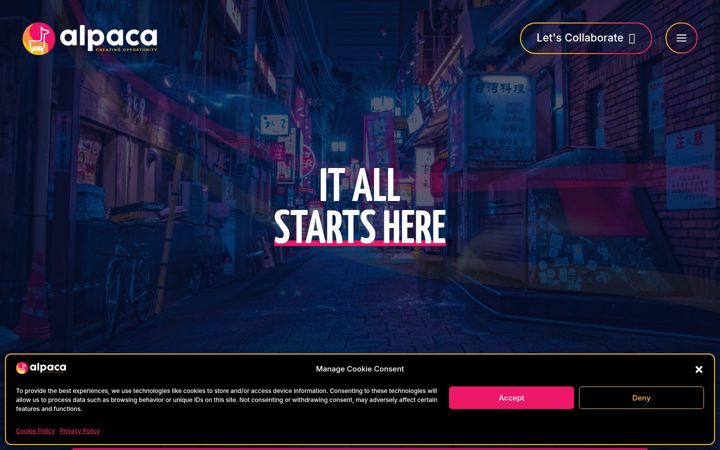 Screenshot of alpaca.uk.com