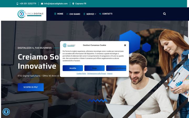 Snímek obrazovky alpacadigitale.com