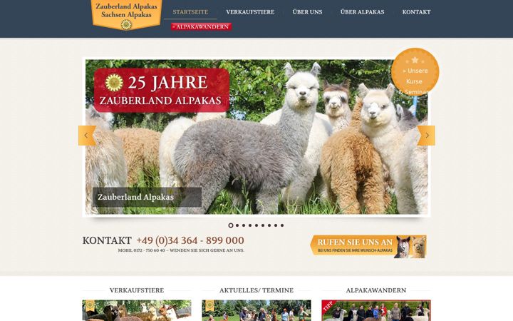 Screenshot von alpacas.de