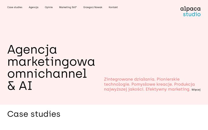 Screenshot von alpacastudio.pl