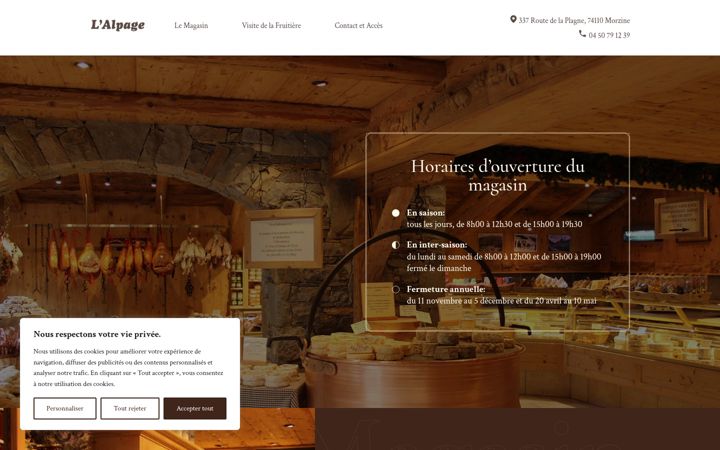 Screenshot of alpage-morzine.com