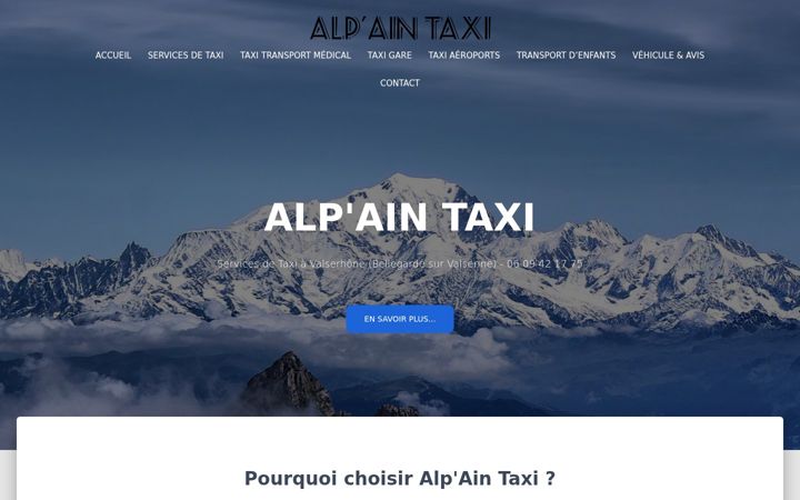 Snímek obrazovky alpaintaxi.fr