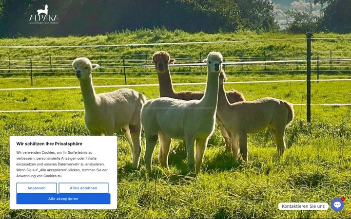 Screenshot of alpakacompany.de