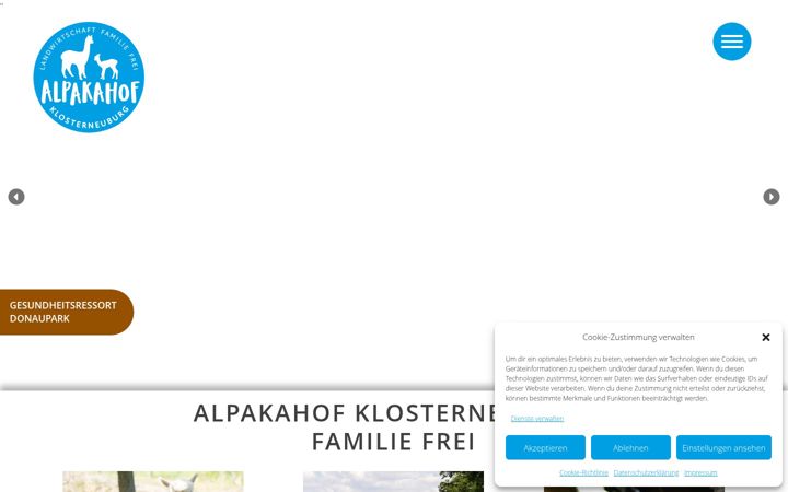 Screenshot του alpakahof-klosterneuburg.at