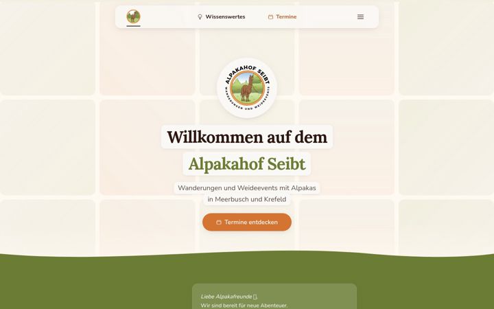 Screenshot of alpakahof-seibt.de