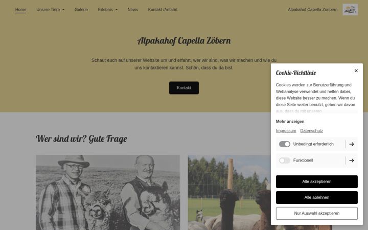 Screenshot του alpakahof-zoebern.at