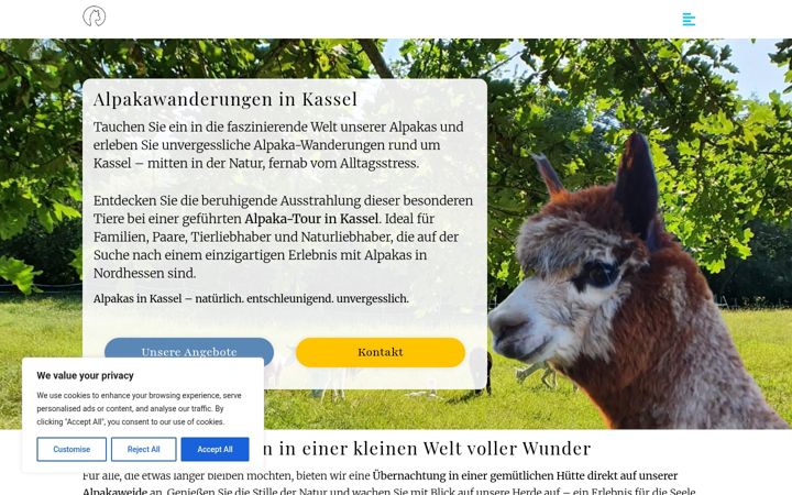 Screenshot του alpakas-kassel.de