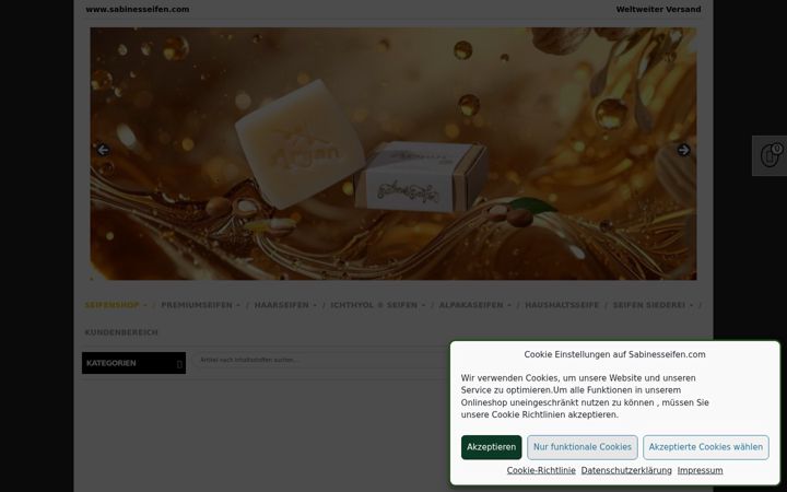Screenshot of alpakaseife.at