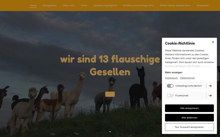 Screenshot of alpakasfriends.de