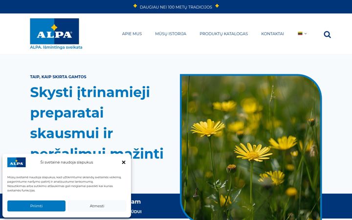 Snímek obrazovky alpamedical.lt