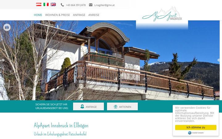 Screenshot of alpapart-innsbruck.at
