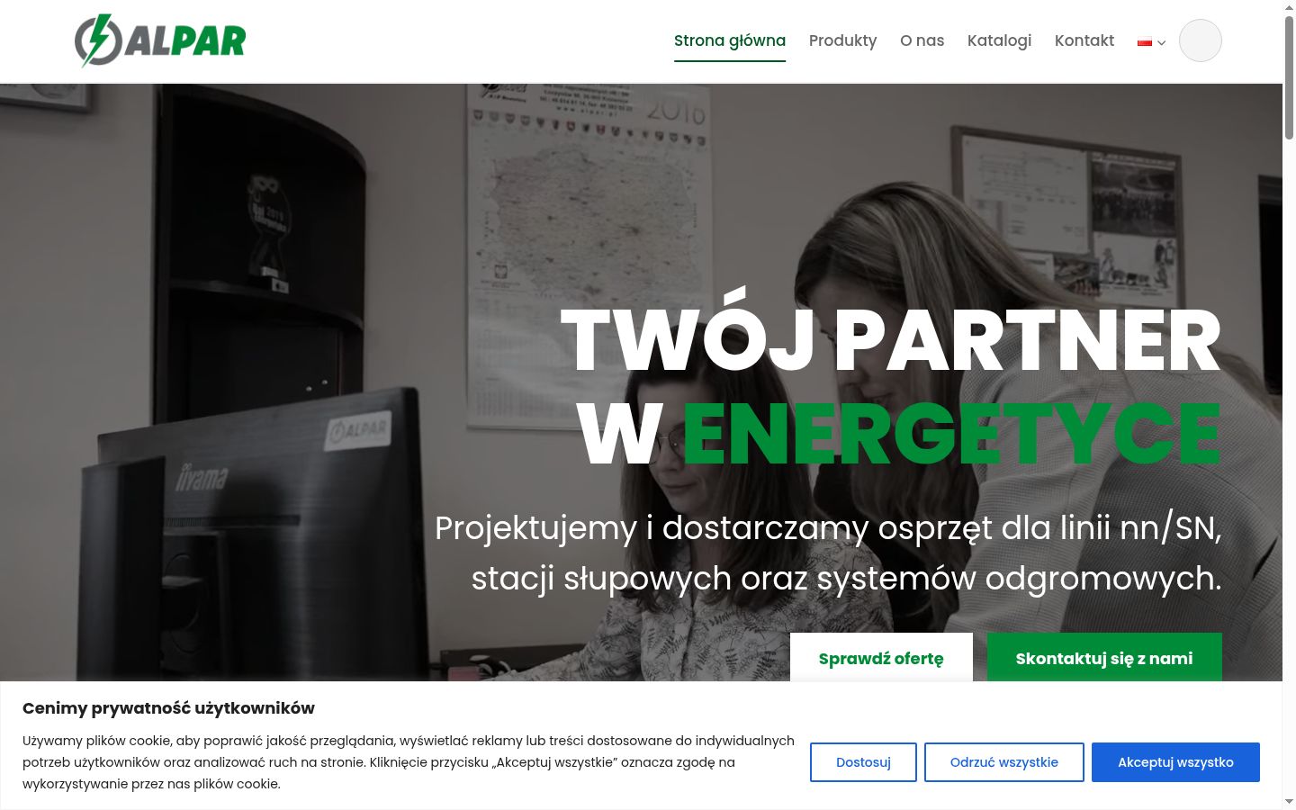 Zrzut ekranu banera zgody wyświetlanego przed jakąkolwiek interakcją