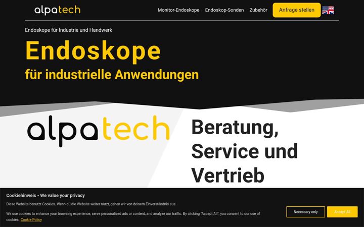 Screenshot von alpatech.de