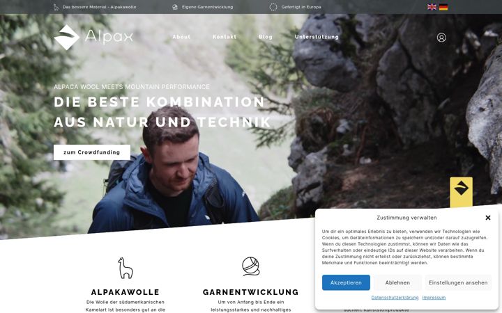 Képernyőkép: alpax-outdoor.com