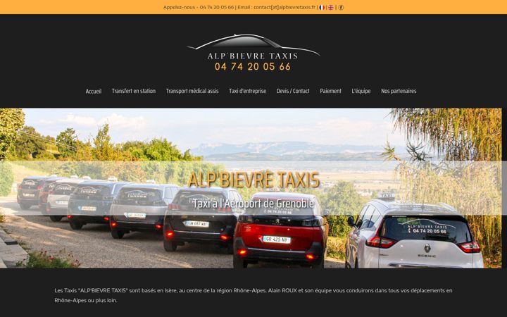 Screenshot of alpbievretaxis.fr