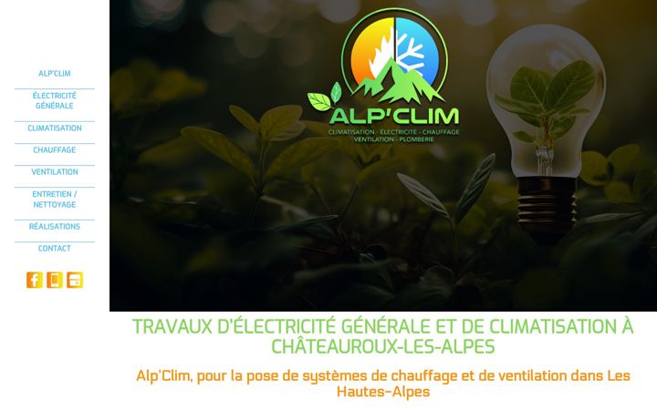 Screenshot of alpclim.fr