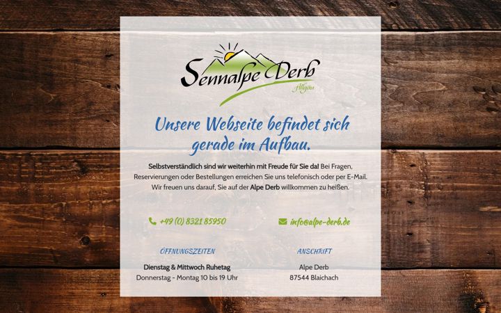 Screenshot von alpe-derb.de
