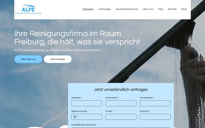 Screenshot von alpe-gebaeudereinigung.de