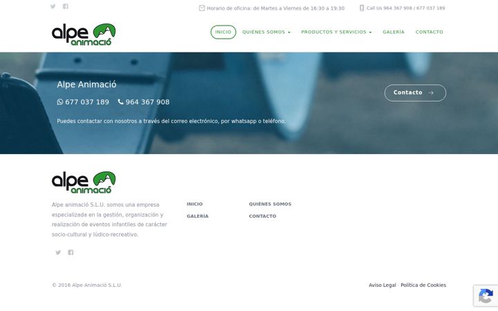 Screenshot of alpeanimacio.es