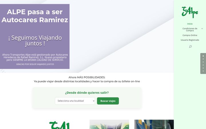 Screenshot von alpebus.com