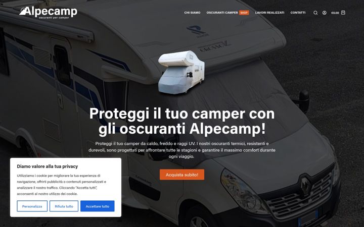 Screenshot von alpecamp.it