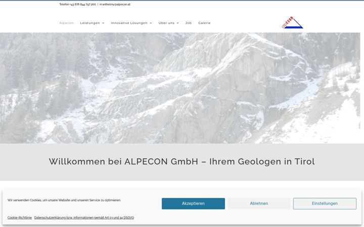 Screenshot von alpecon.at