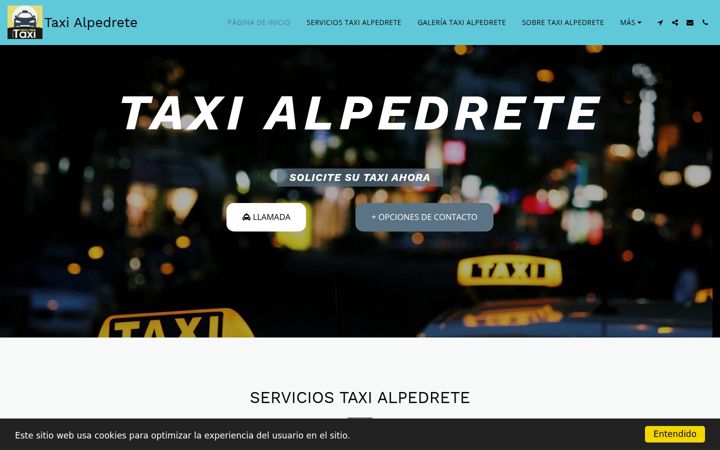 Skärmbild av alpedrete.taxi