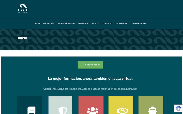 Screenshot of alpeformacion.es