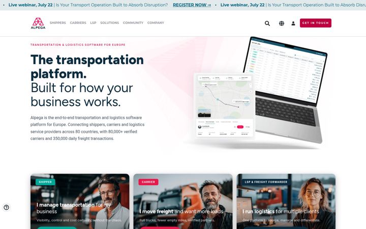 Screenshot of alpegagroup.com