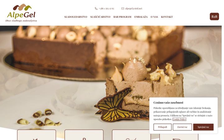 Screenshot von alpegel.si