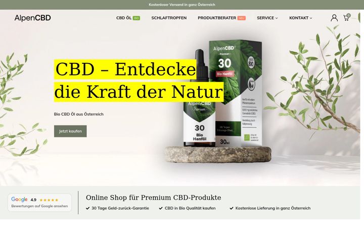 Screenshot of alpen-cbd.at