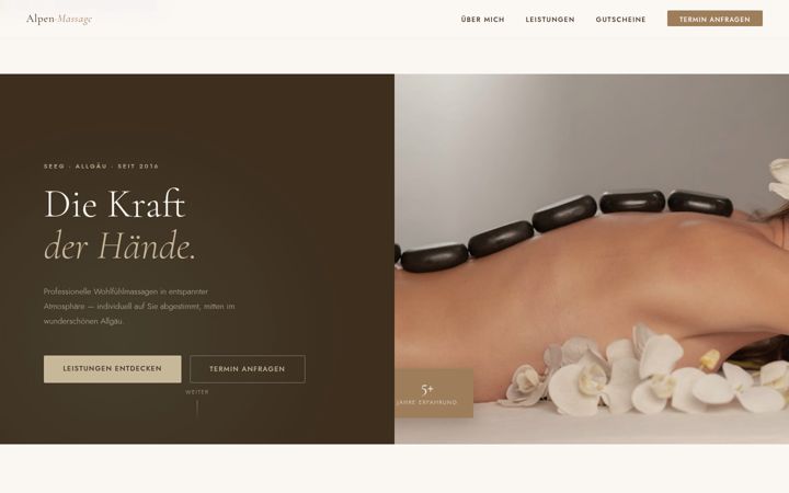 Screenshot of alpen-massage.de